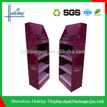 New Design shelf retail floor stand supermarket cardboard dis